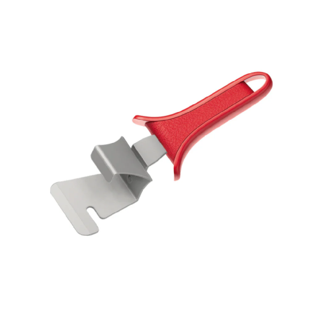 AMPTO 2778 9 Inch Tong for Baking and Pizza Trays with Red Plastic Handle Stainless Steel