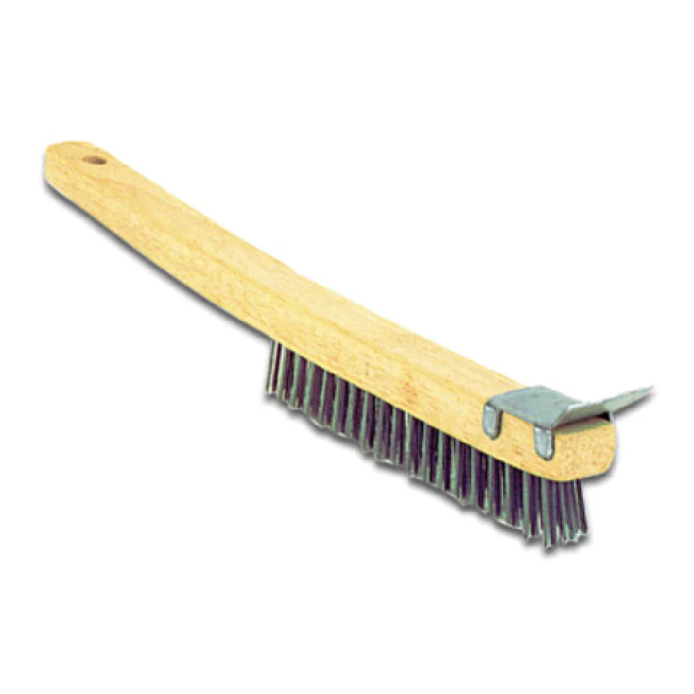 Admiral Craft WBR-14 14 Inch Wire Brush With Metal End Scraper Hardwood Handle Admiral Craft WBR-14 14 Inch Wire Brush With Metal End Scraper Hardwood Handle