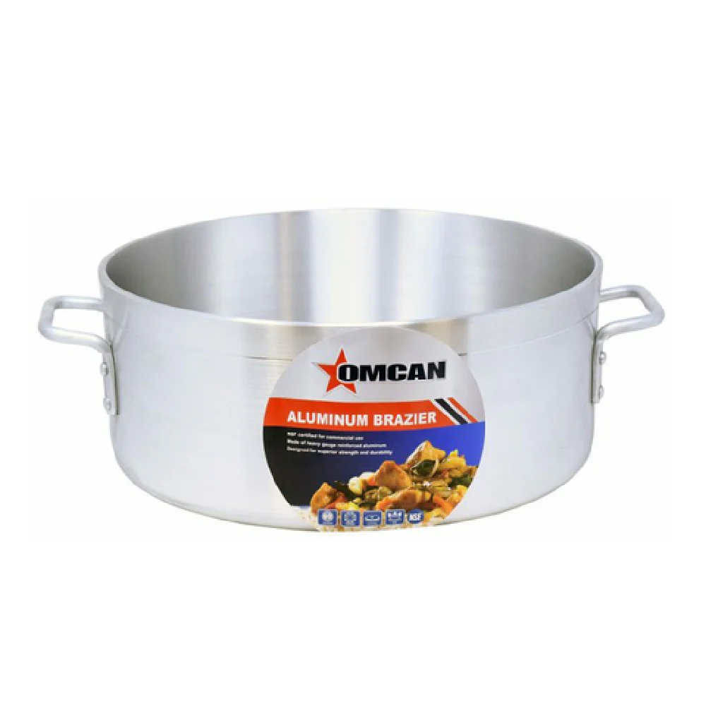 Omcan 43359 20 Quart Brazier Pan With Cover 16 Inch Diameter Stainless Steel Omcan 43359 20 Quart Brazier Pan With Cover 16 Inch Diameter Stainless Steel