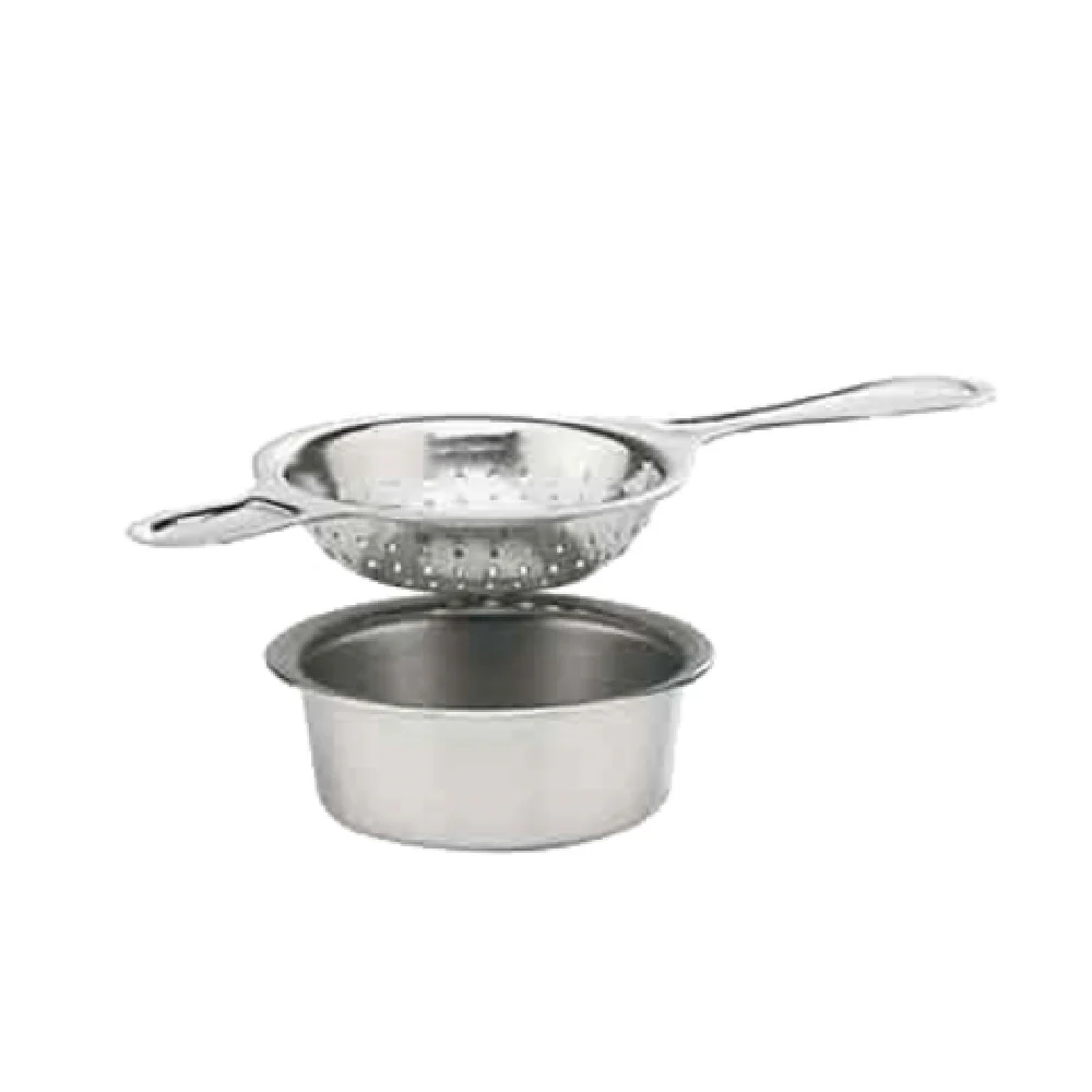 BauscherHepp 12.2038.0000 2-5/8 Inch Tea Strainer with drip stand stainless steel