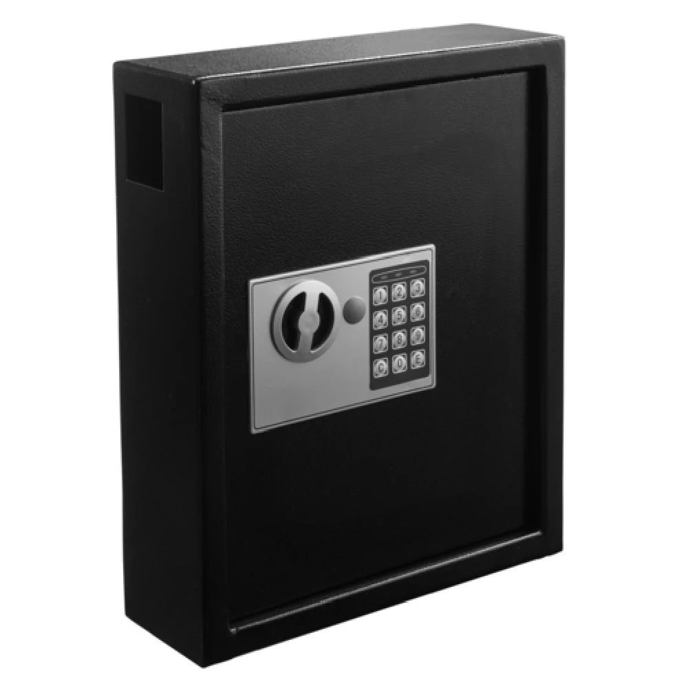 Alpine Industries ADI680-40-BLK 13 Inch Digital Lock Key Cabinet Steel Black Finish