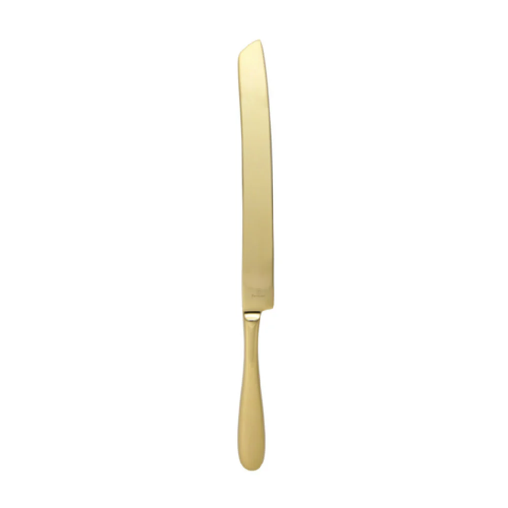 Fortessa 1.9.622.00.071 13.5 Inch Serrated Blade Gold Cake Knife