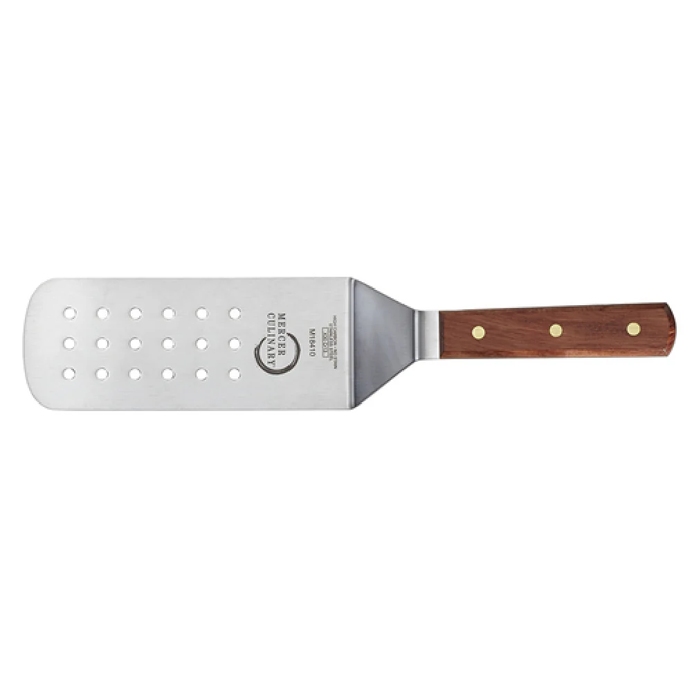 Mercer Culinary M18410 8 Inch High Carbon Japanese Stainless Steel Turner with Rosewood Handle