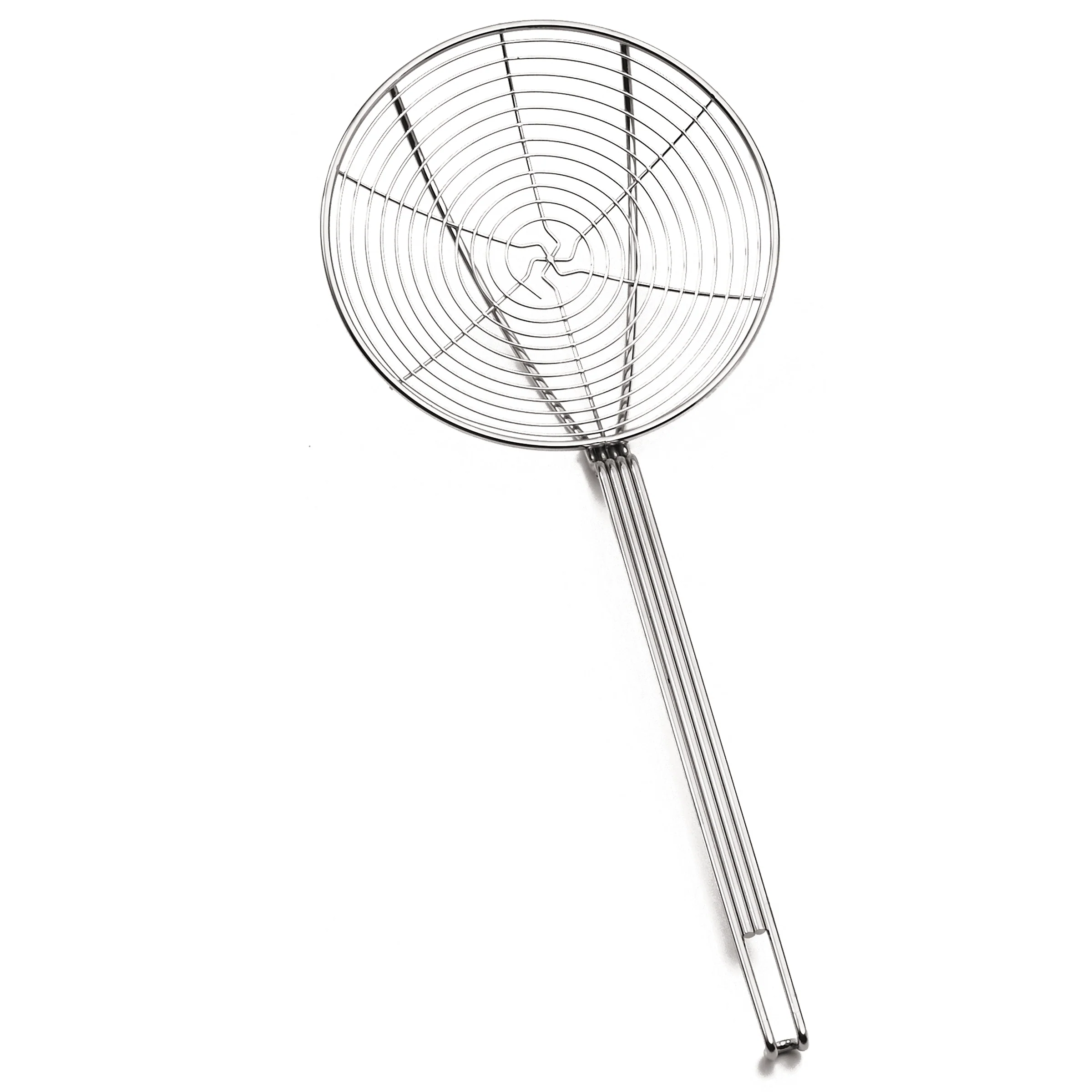 Tablecraft 2409 9 Inch Diameter Bowl Round Skimmer Nickel Plated Spiral Wire with Hand Wash Only