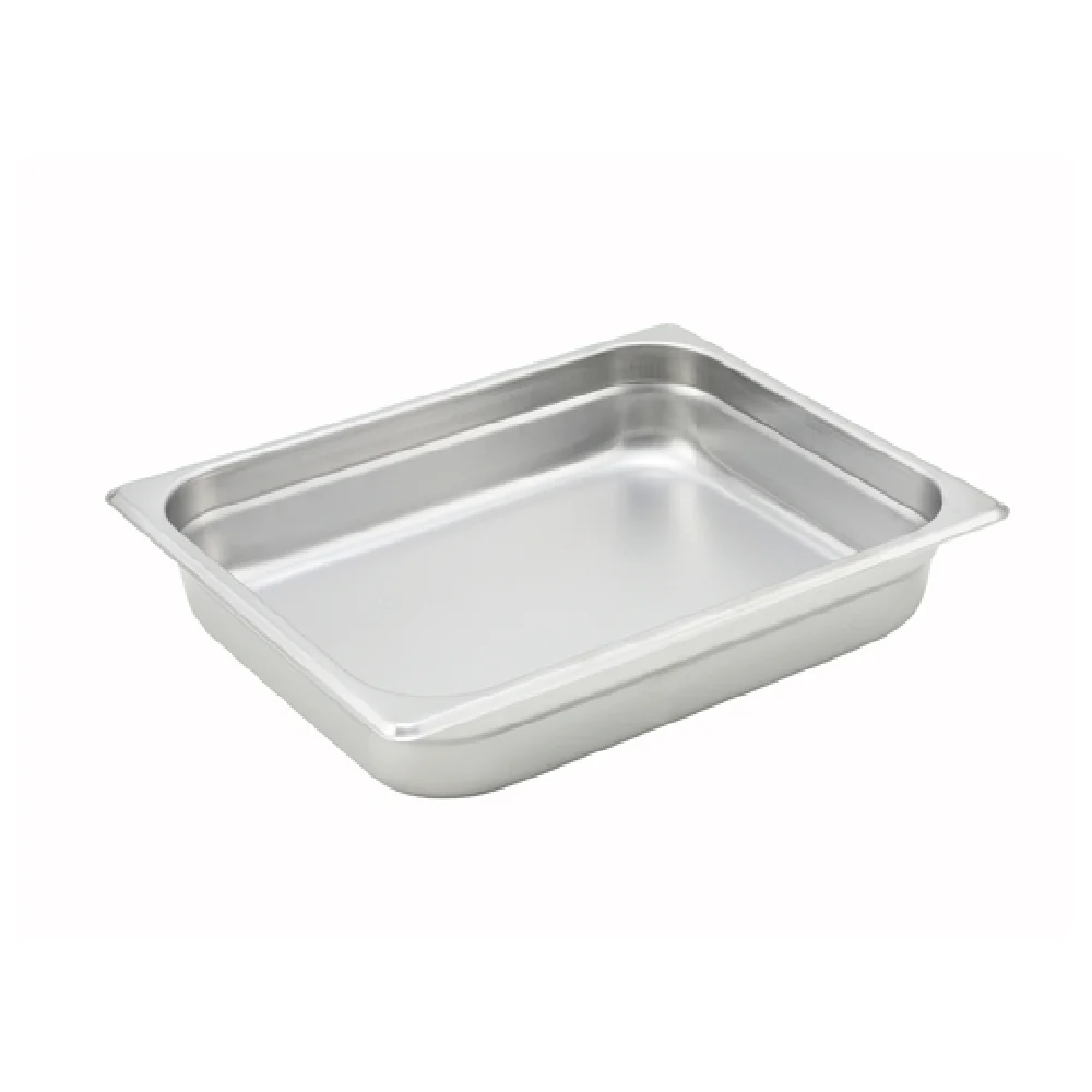 Winco SPJH-202 12 to 13 Inch Steam Table Pan 1/2 Size Anti-Jamming Stainless Steel