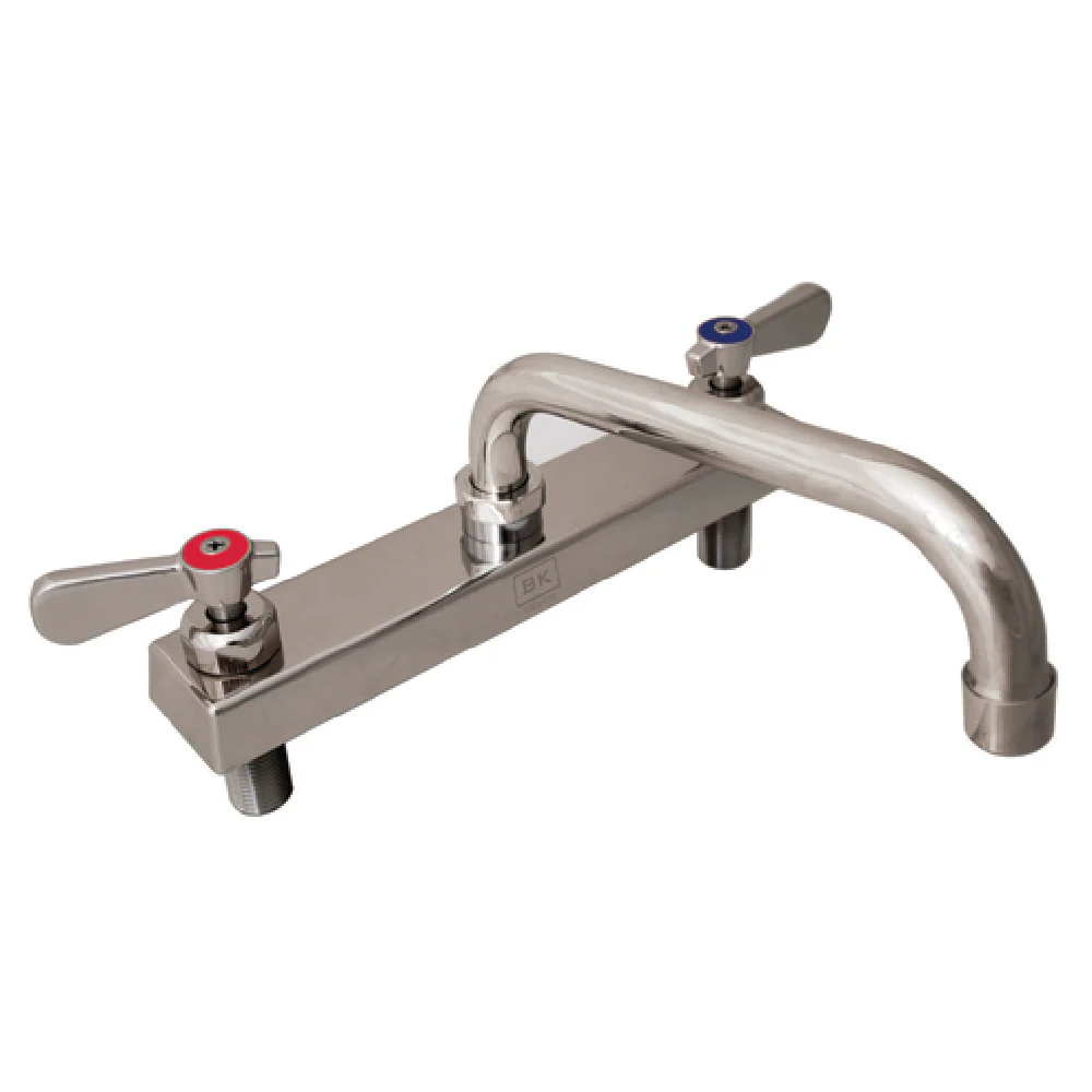 BK Resources EVO-8DM-8 8 Inch Deck Mount Faucet Lead Free Stainless Steel with Check Valve BK Resources EVO-8DM-8 8 Inch Deck Mount Faucet Lead Free Stainless Steel with Check Valve