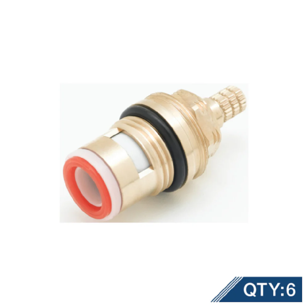 T&S Brass 013787-45-PQ6 Equip Ceramic Cartridge RTC Stainless Steel with Descriptors 6 Packs