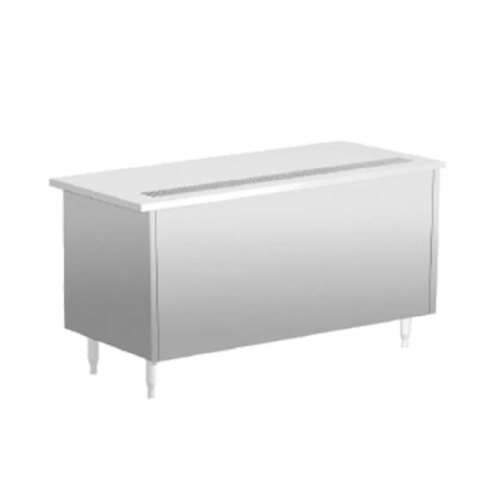 Delfield SCU-96-NU 96 Inch Serving Counter 14 Gauge Stainless Steel Top with Drain Delfield SCU-96-NU 96 Inch Serving Counter 14 Gauge Stainless Steel Top with Drain