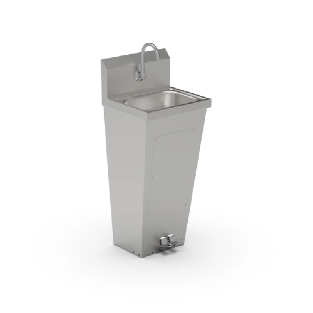 John Boos PBHS-F-1410-FV2-T-X 14 Inch Hand Sink Floor Mount Pro-Bowl Stainless Steel John Boos PBHS-F-1410-FV2-T-X 14 Inch Hand Sink Floor Mount Pro-Bowl Stainless Steel
