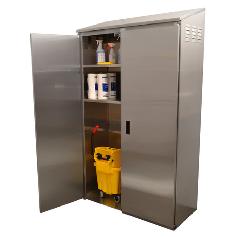 Advance Tabco 9-OPC-84DR-300 50-3/8 Inch Cabinet with Mop Sink Stainless Steel Advance Tabco 9-OPC-84DR-300 50-3/8 Inch Cabinet with Mop Sink Stainless Steel