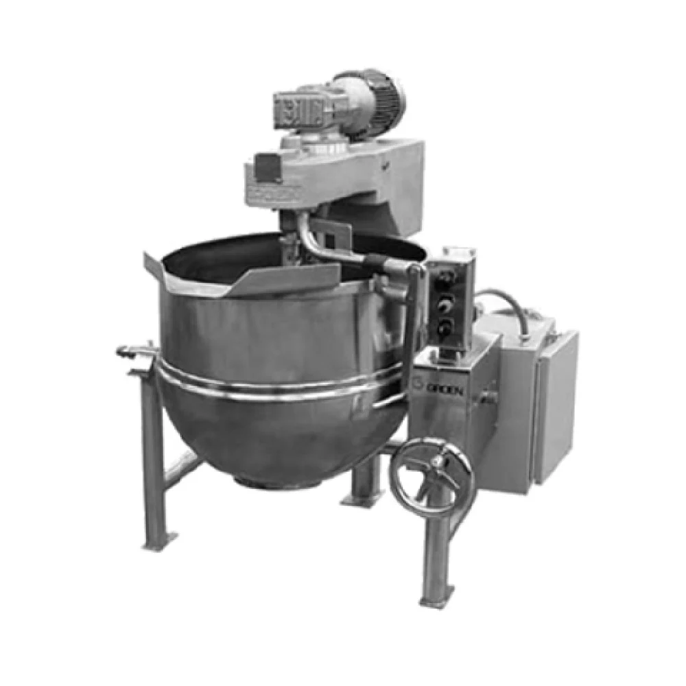 Groen DL-80, TA/3_208/60/3 49 Inch Kettle Mixer Direct Steam 80 Gallon with Scraper