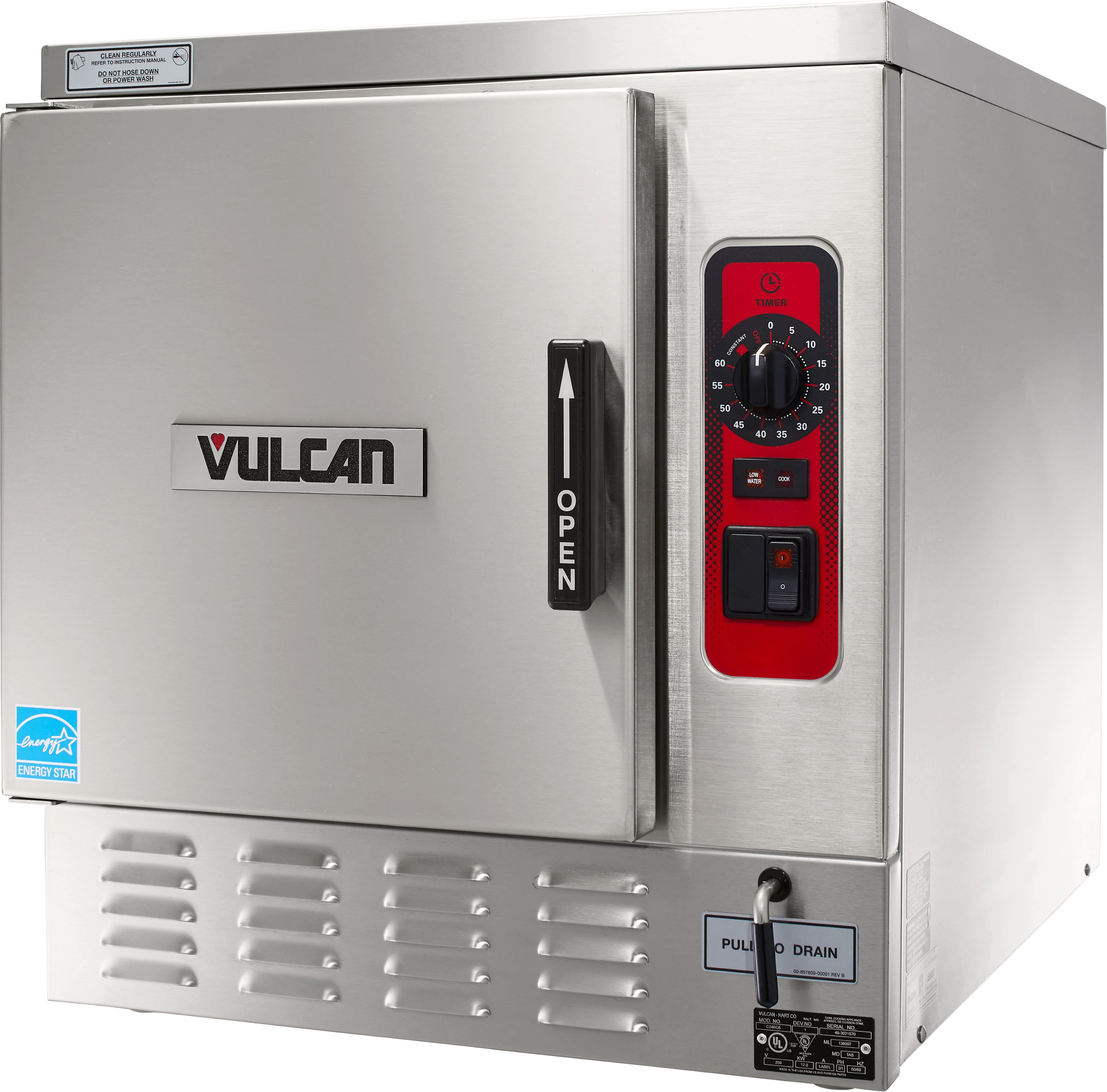Vulcan C24EO5-QS-PLATINUM_240/50/60/1 24 Inch Electric Convection Steamer Boilerless Countertop Vulcan C24EO5-QS-PLATINUM_240/50/60/1 24 Inch Electric Convection Steamer Boilerless Countertop
