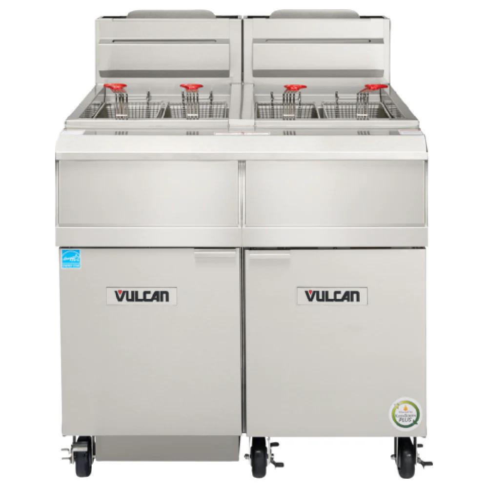 Vulcan 2VHG75AF_LP 39 Inch QuickFry Gas Deep Fryer 75 lbs Capacity 220000 BTU