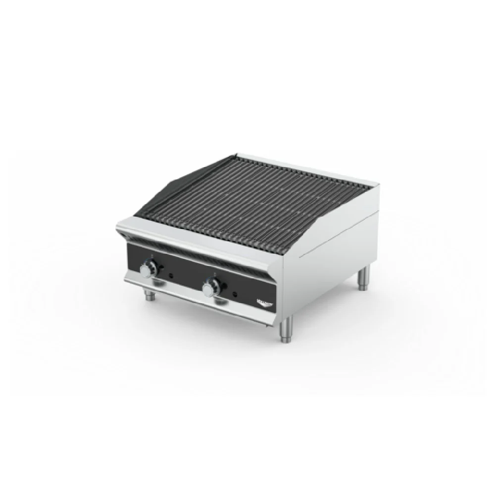 Vollrath CBGMD-36 36 Inch Medium Duty Charbroiler Gas Stainless Steel with 3 Burners 120000 BTU