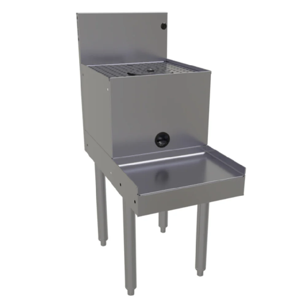 Glastender DBSA-14-RF 14 Inch Drainboard Blender Station with Rinser Faucet Stainless Steel