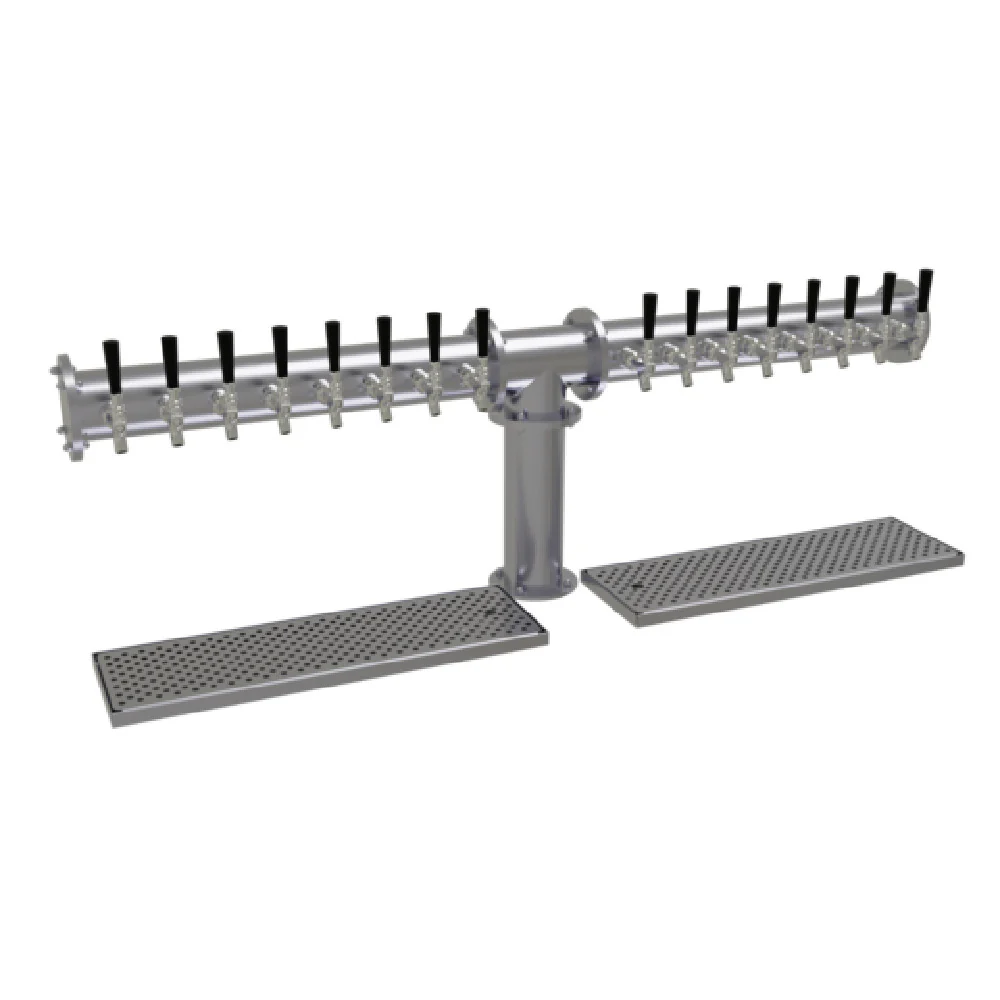 Glastender PT-16-SSR 64 Inch Countertop Glycol Cooled Draft Beer Dispensing Tower Stainless Steel with Removable Drain Pans Glastender PT-16-SSR 64 Inch Countertop Glycol Cooled Draft Beer Dispensing Tower Stainless Steel with Removable Drain Pans