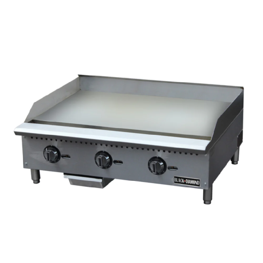Admiral Craft BDCTG-36T 36 Inch Thermostatic Gas Griddle with Drip Tray 90000 BTU Admiral Craft BDCTG-36T 36 Inch Thermostatic Gas Griddle with Drip Tray 90000 BTU