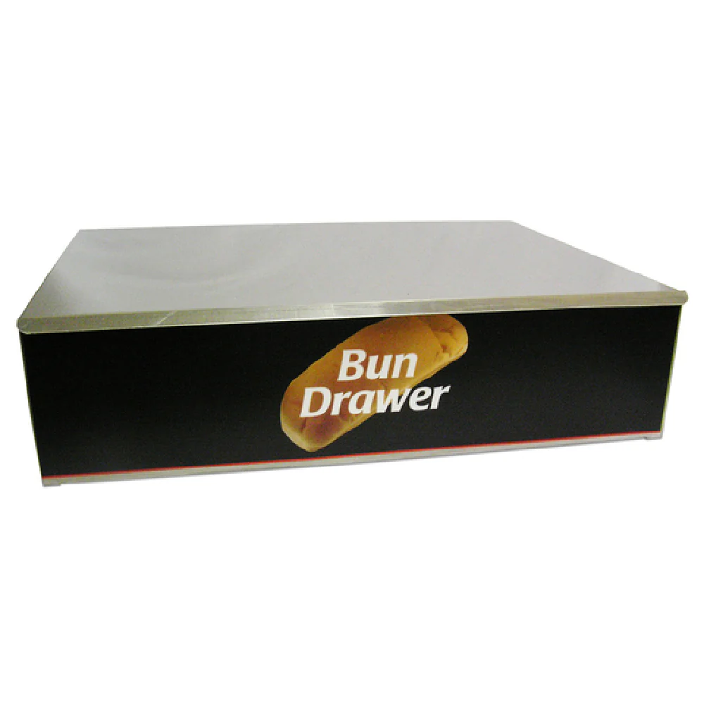 Winco 65030 22 Inch Stainless Steel Dry Bun Box for 30 Dog Grill