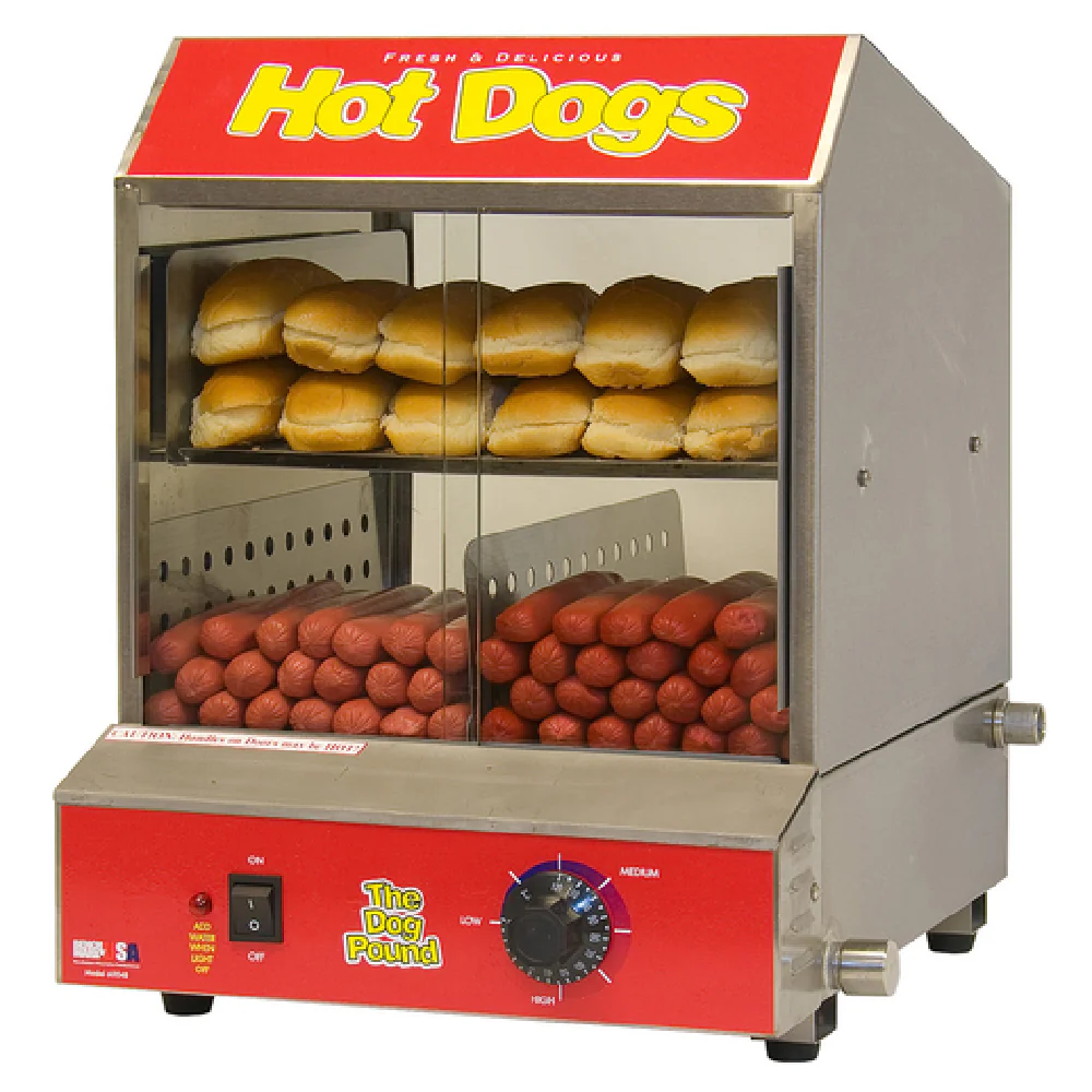 Winco 60048 13 to 15 Inch Stainless Steel Hot Dog Steamer with Adjustable Thermostat Winco 60048 13 to 15 Inch Stainless Steel Hot Dog Steamer with Adjustable Thermostat