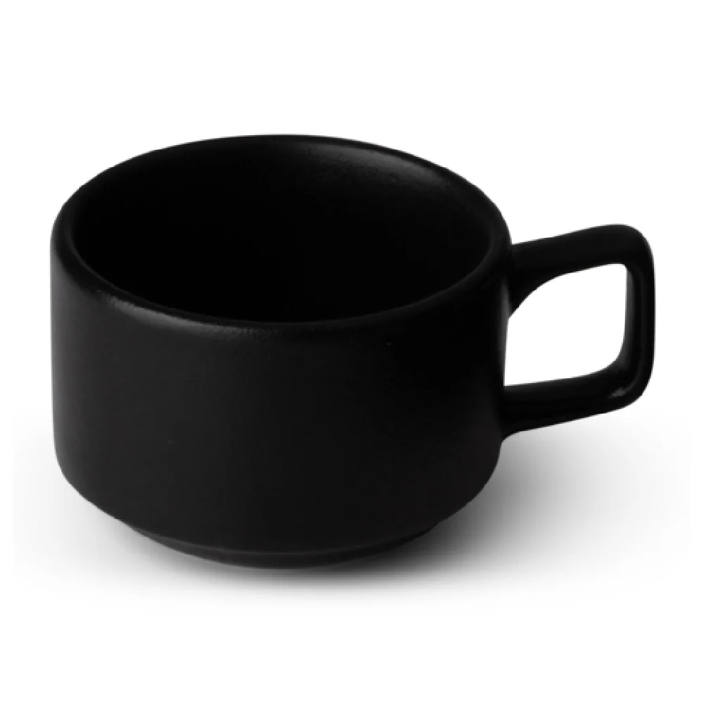 Bon Chef 2700051P 3.5 Oz Round Espresso Cup with Alumina Body Midnight Matte Black Bon Chef 2700051P 3.5 Oz Round Espresso Cup with Alumina Body Midnight Matte Black