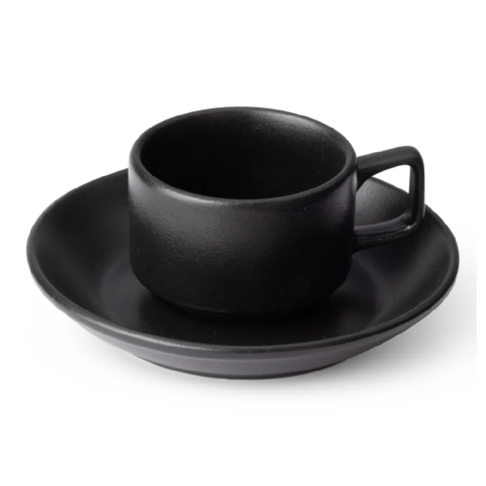 Bon Chef 2700051P 3.5 Oz Round Espresso Cup with Alumina Body Midnight Matte Black Bon Chef 2700051P 3.5 Oz Round Espresso Cup with Alumina Body Midnight Matte Black