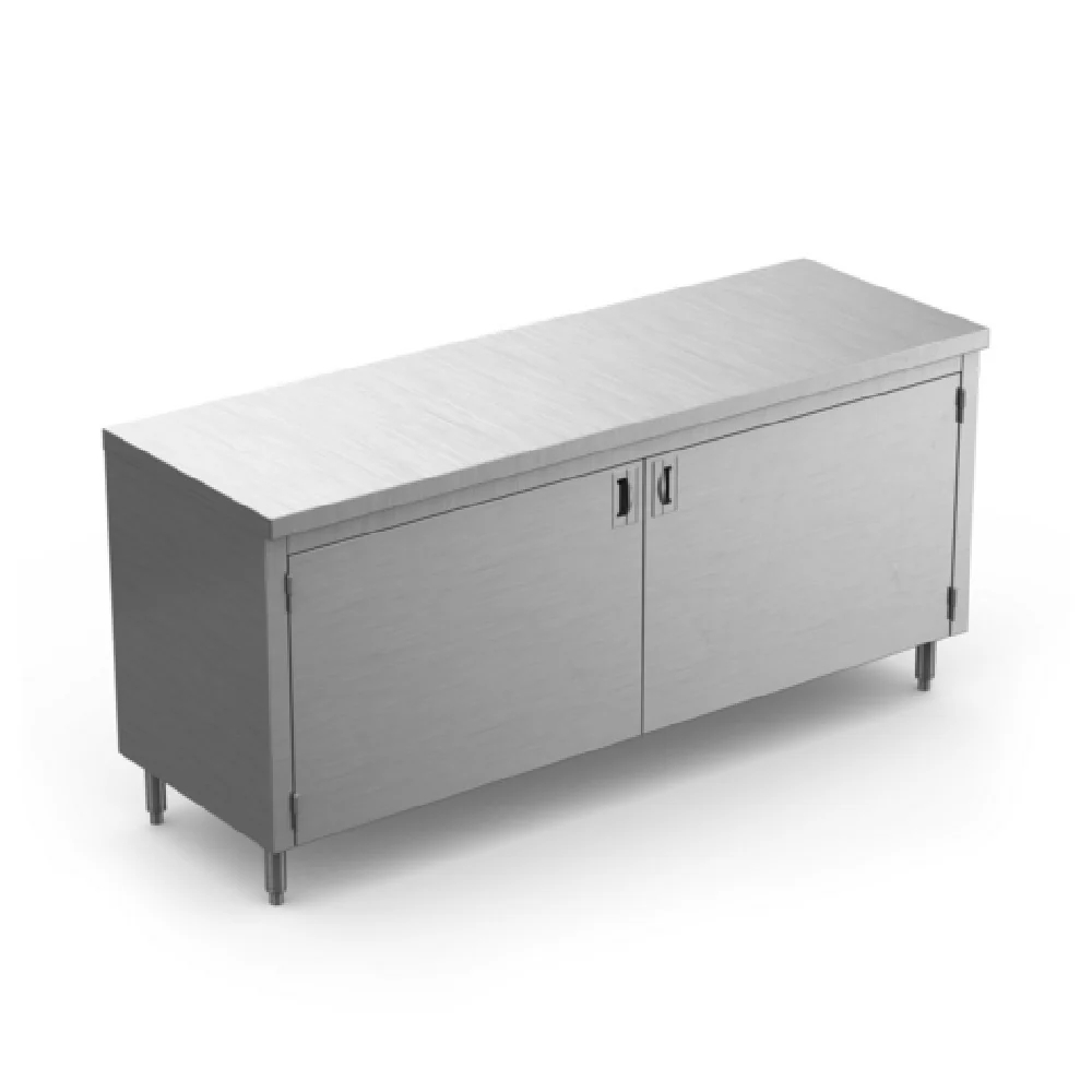 Winholt STCT-HD3096 96 Inch Enclosed Table Hinged Doors with Bullet Feet