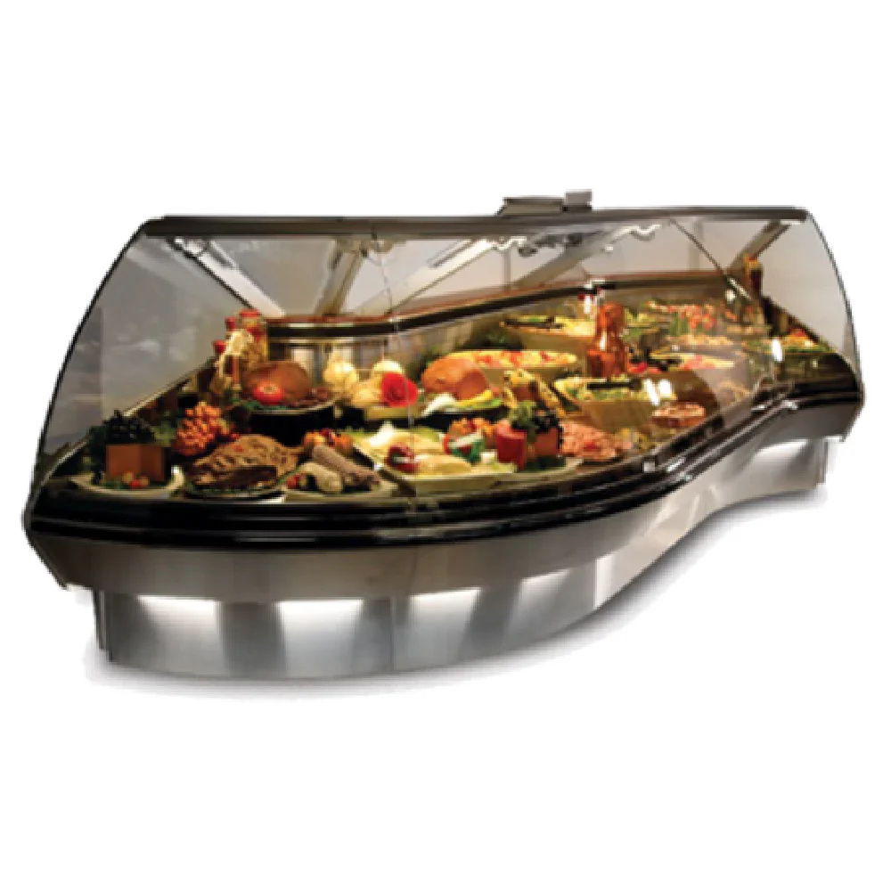 Hussmann Q1-DC-W 45 Inch Deli Service Case Refrigerated Radiused Wedges