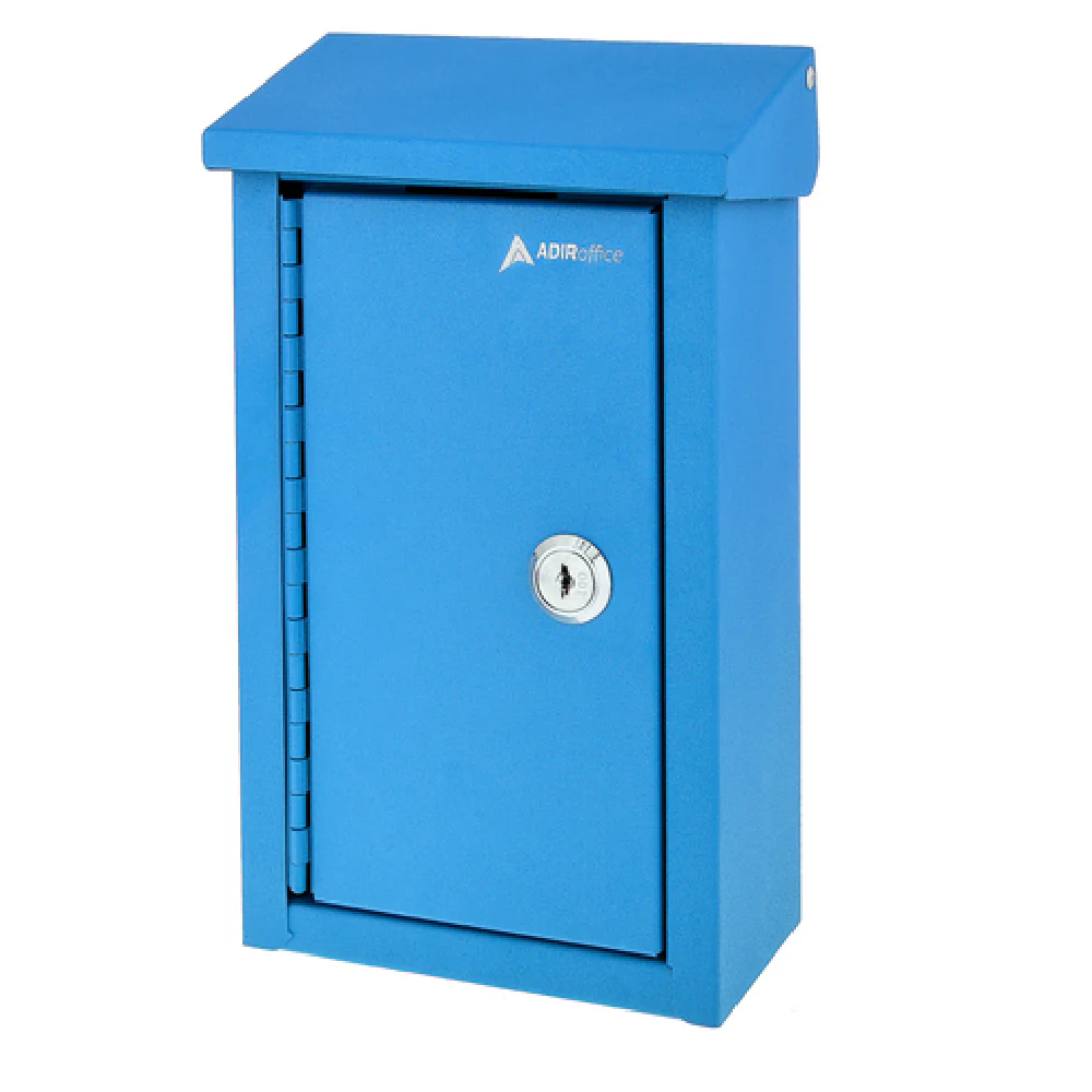 Alpine Industries ADI631-11-BLU 5-1/2 Inch Heavy Duty Key Drop Box Steel Blue Finish Alpine Industries ADI631-11-BLU 5-1/2 Inch Heavy Duty Key Drop Box Steel Blue Finish