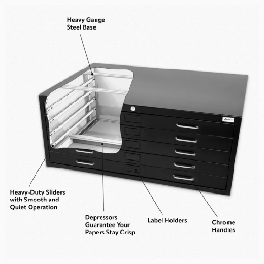Alpine Industries ADIOF500-02 46 Inch Filing Cabinet Heavy Gauge Steel for 30 to 42 Inch Sheets Alpine Industries ADIOF500-02 46 Inch Filing Cabinet Heavy Gauge Steel for 30 to 42 Inch Sheets