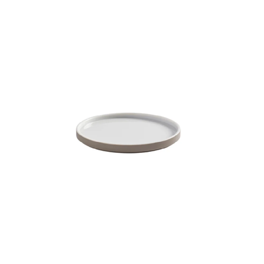 American Metalcraft UPR6MO 6 Inch Diameter Round Plate BPA Free Melamine Mocha