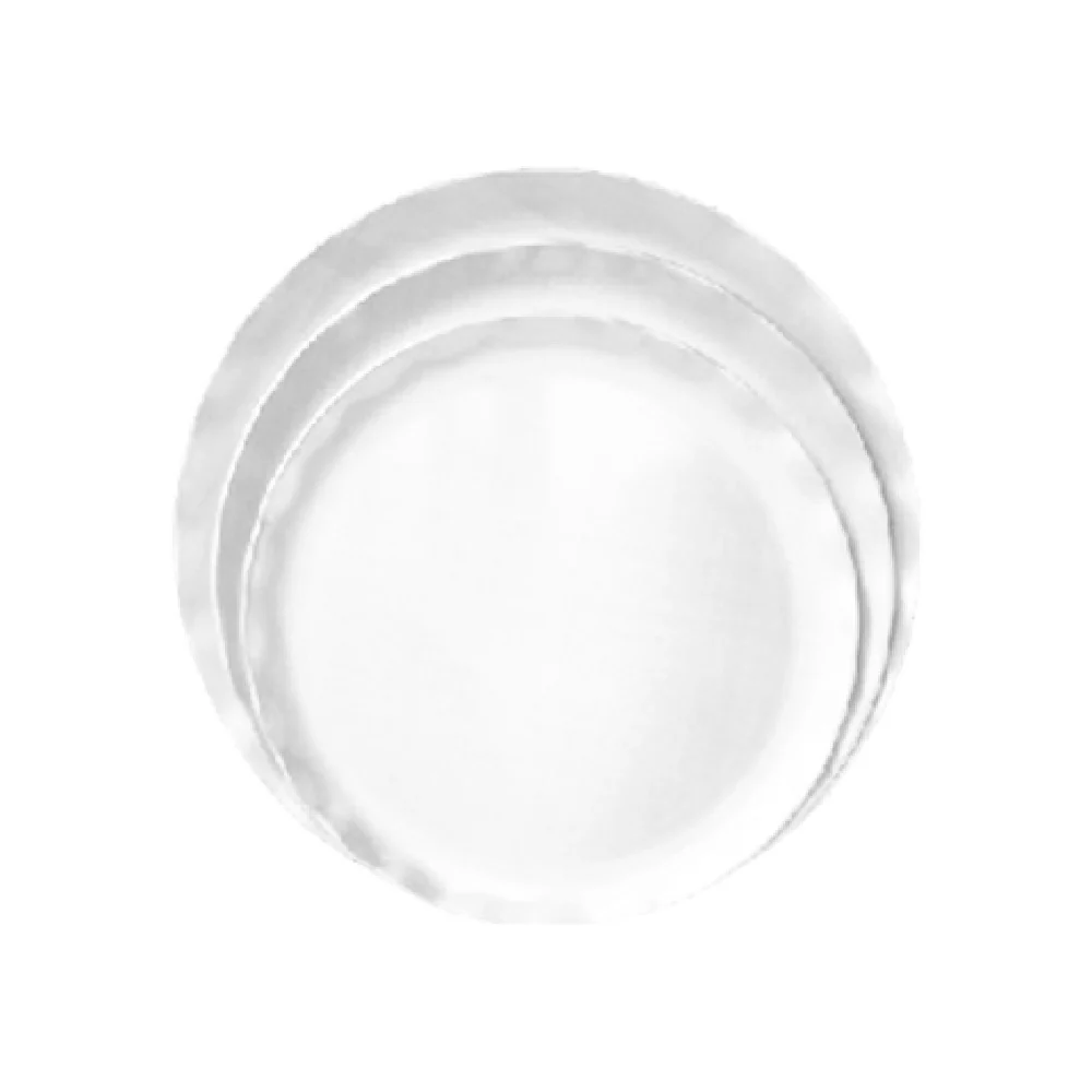 Yanco CAT-1016W 16 Inch Diameter Round Catering Plate Dishwasher Safe Melamine White