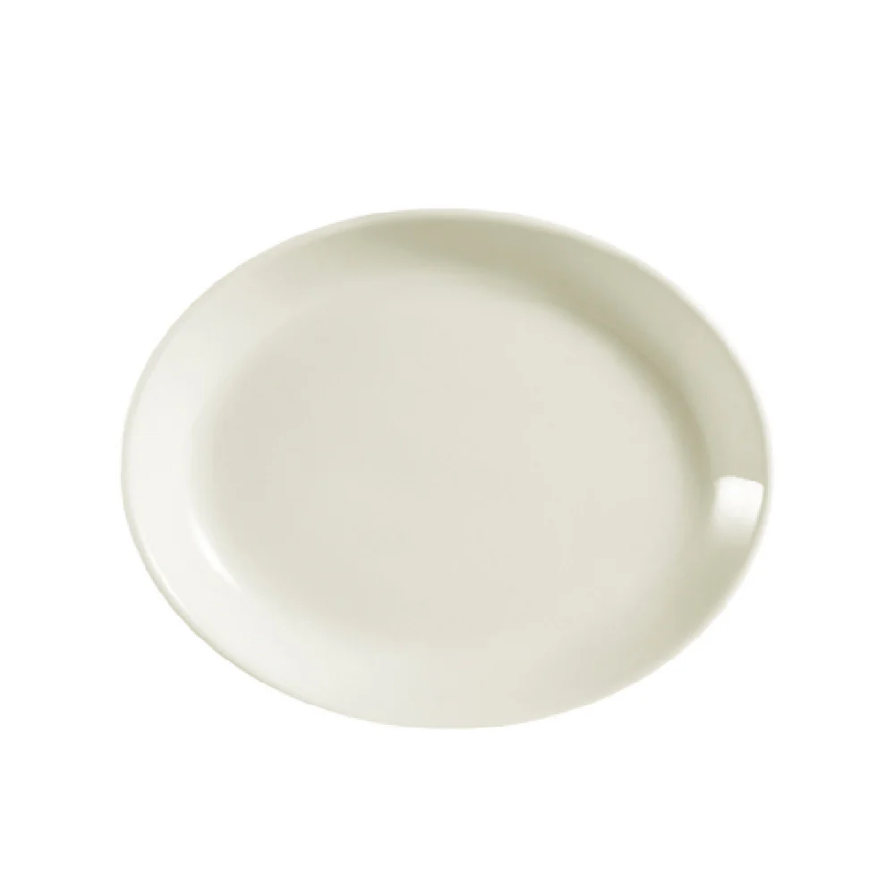 CAC China REC-34C 9-1/2 Inch Oval Coupe Platter Ceramic Dishwasher Safe
