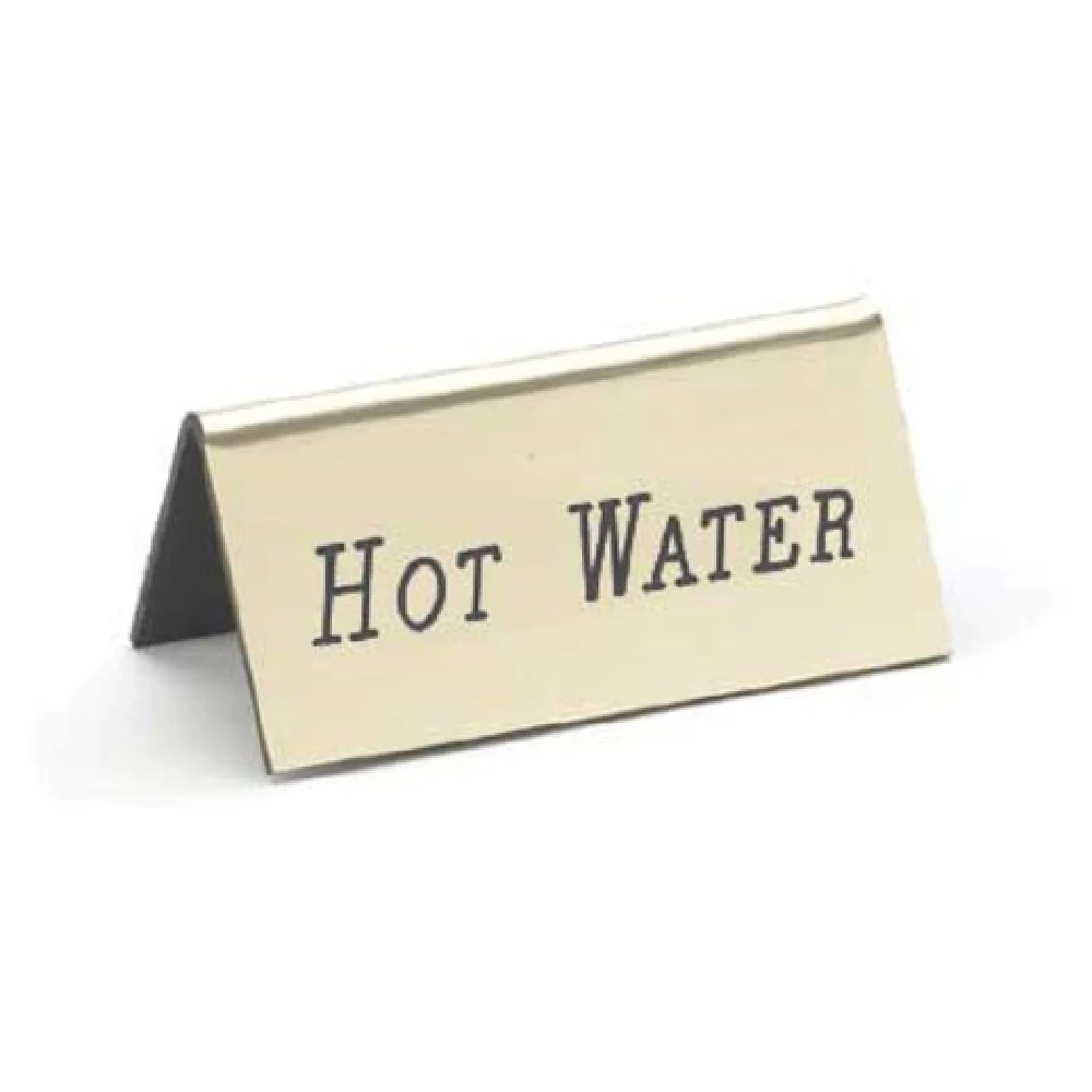 Cal Mil 228-3-011 3 Inch Beverage Tent Sign Metal Hot Water Gold Cal Mil 228-3-011 3 Inch Beverage Tent Sign Metal Hot Water Gold