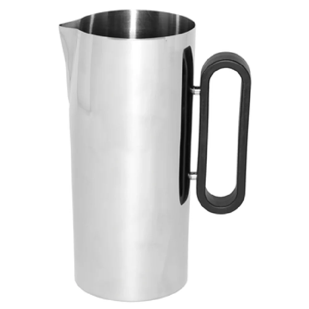 Service Ideas SM-24 64 Oz Without Ice Guard Metal Pitcher Silicone Handle 18/8 Stainless Steel Polished Finish