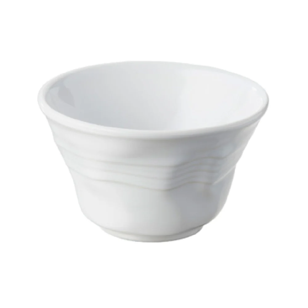 Revol 646089 4-1/2 Inch Round Soup Bowl 8-3/4 oz Crumpled White Porcelain Revol 646089 4-1/2 Inch Round Soup Bowl 8-3/4 oz Crumpled White Porcelain