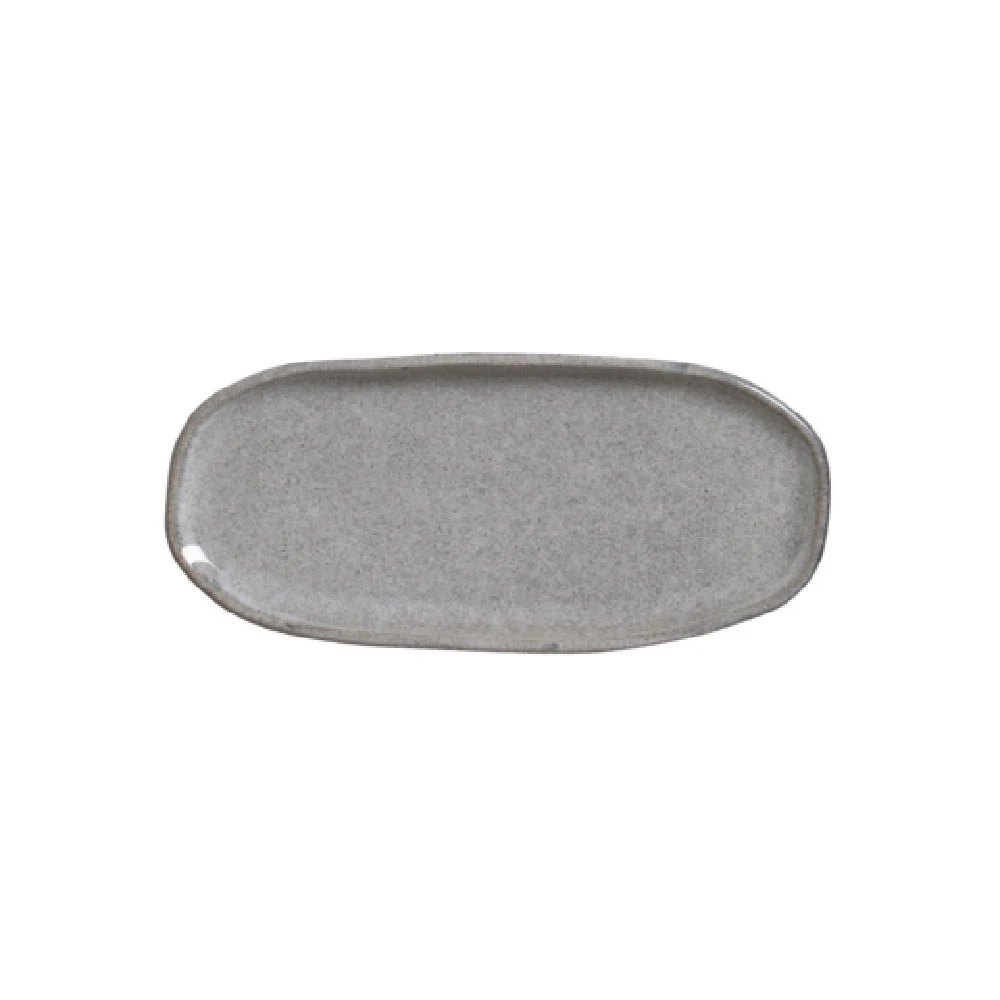 Porto Brasil 15114115801 4.33 Inch Shallow Organic Plater Oval Stoneware