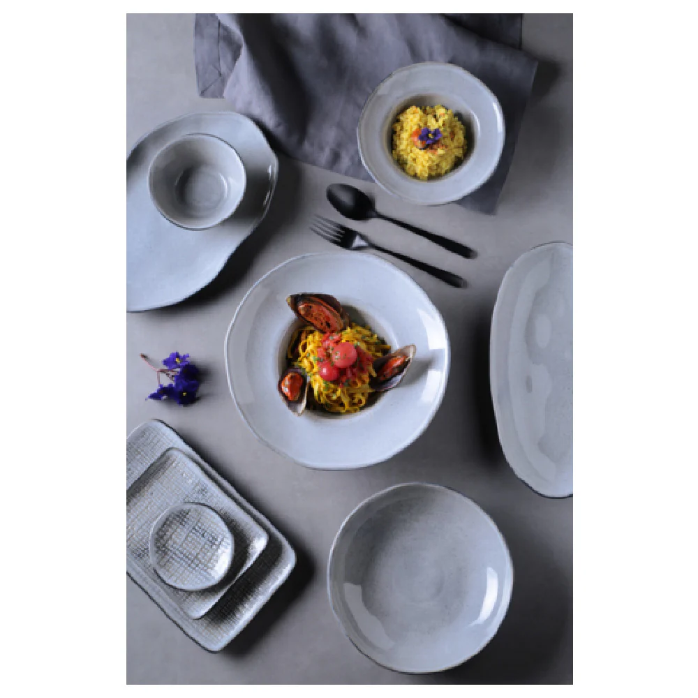 Porto Brasil 15114115801 4.33 Inch Shallow Organic Plater Oval Stoneware Porto Brasil 15114115801 4.33 Inch Shallow Organic Plater Oval Stoneware