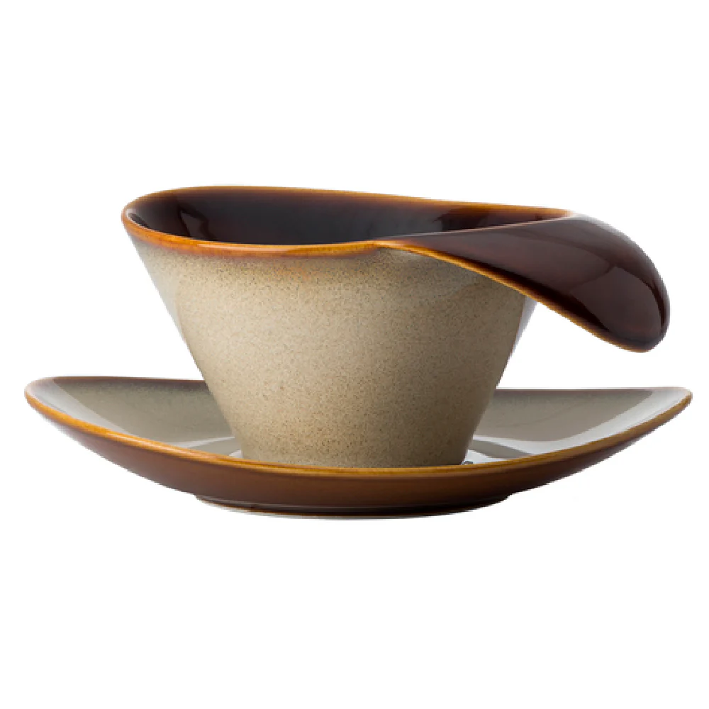 1880 Hospitality L6753066529 7 Oz Teacup with Lip Handle Porcelain Two Tone 1880 Hospitality L6753066529 7 Oz Teacup with Lip Handle Porcelain Two Tone