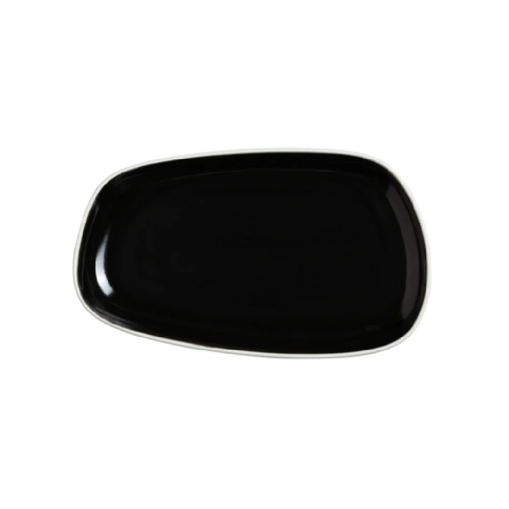 Steelite 12050641 11-1/2 Inch Oval Tray Black Alumina Vitrified 6 Packs