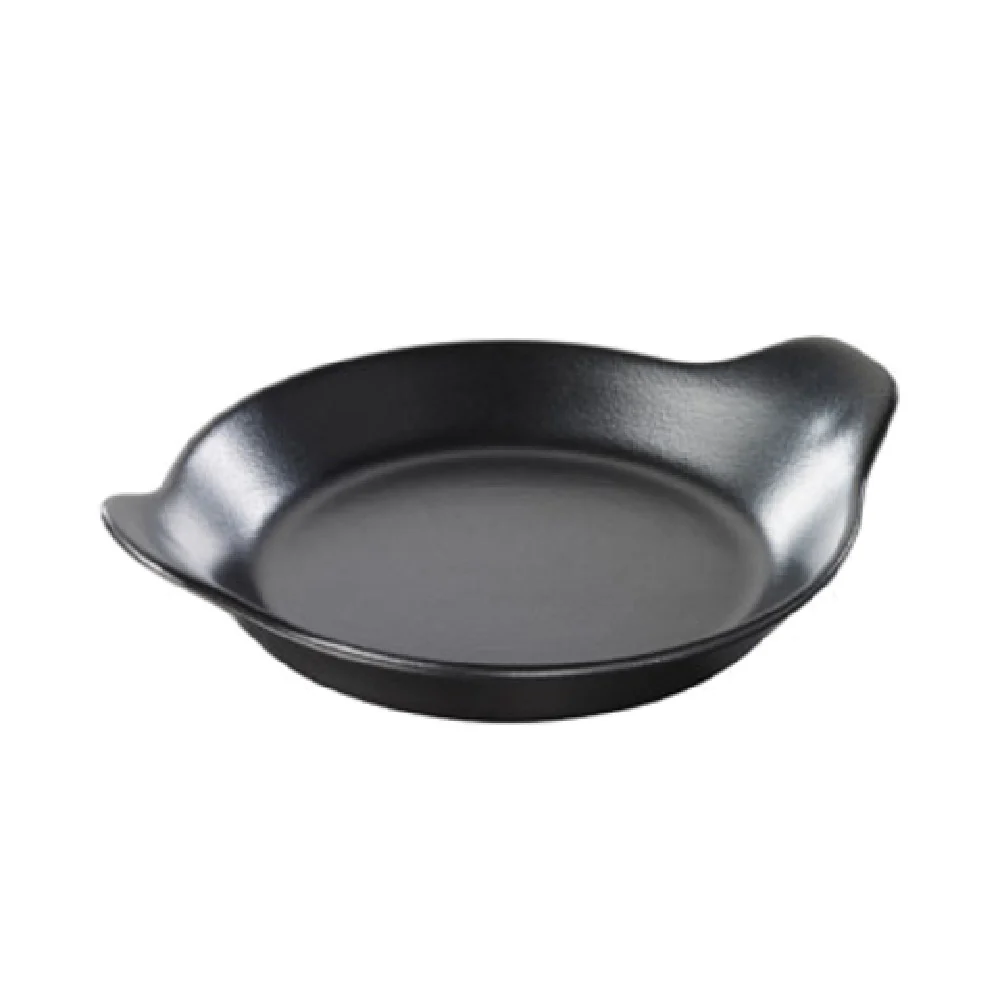 Revol 644693 12-1/4 Oz. Round Au Gratin Dish Porcelain Eared Black Revol 644693 12-1/4 Oz. Round Au Gratin Dish Porcelain Eared Black