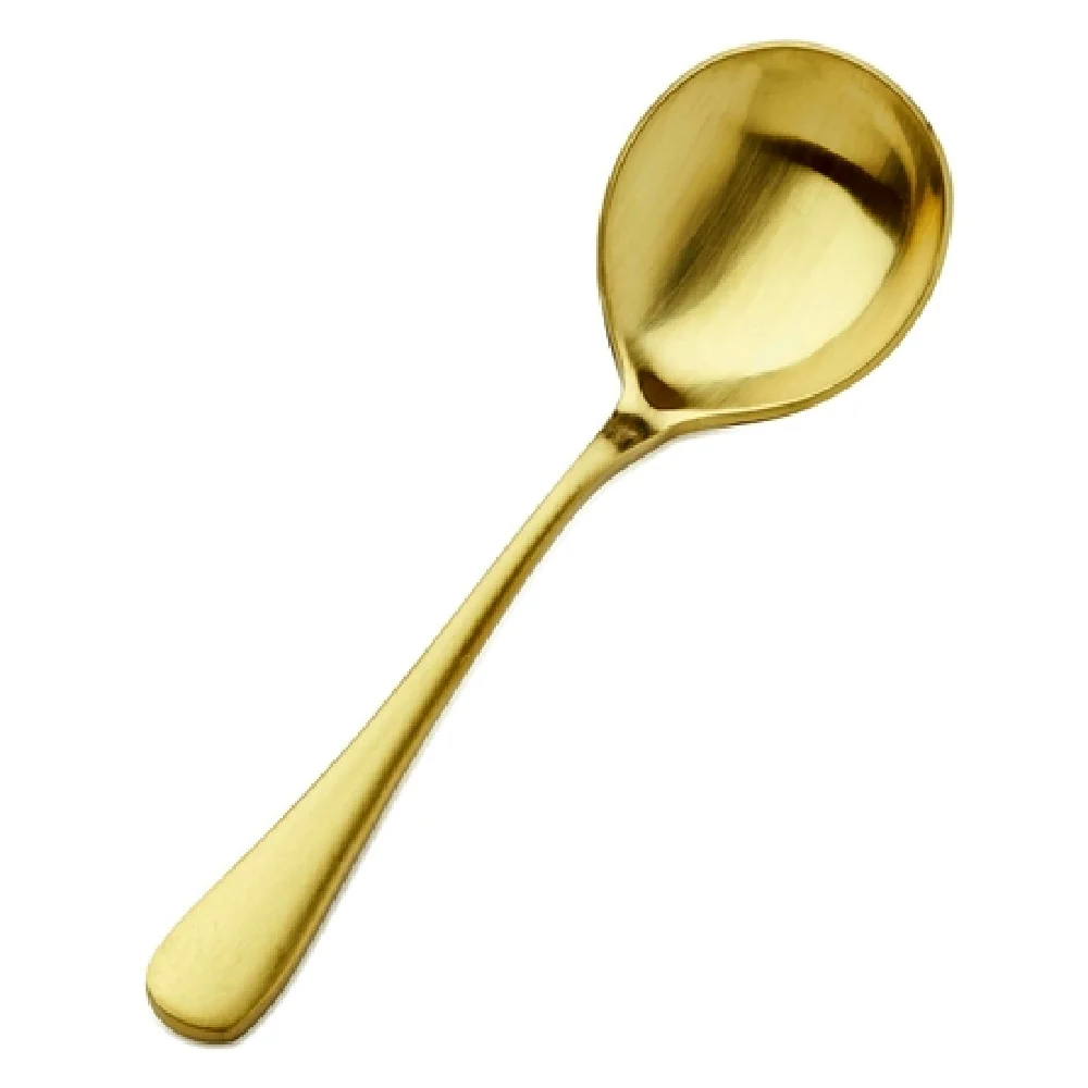 Bon Chef S4101GM 6-3/8 Inch Bouillon Spoon Gold Matte 18/10 Stainless Steel