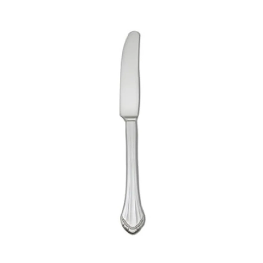 1880 Hospitality 2272KPVF 9 Inch Dinner Knife 1-piece Beaded Rim Fluted Tip 18/8 Stainless Steel