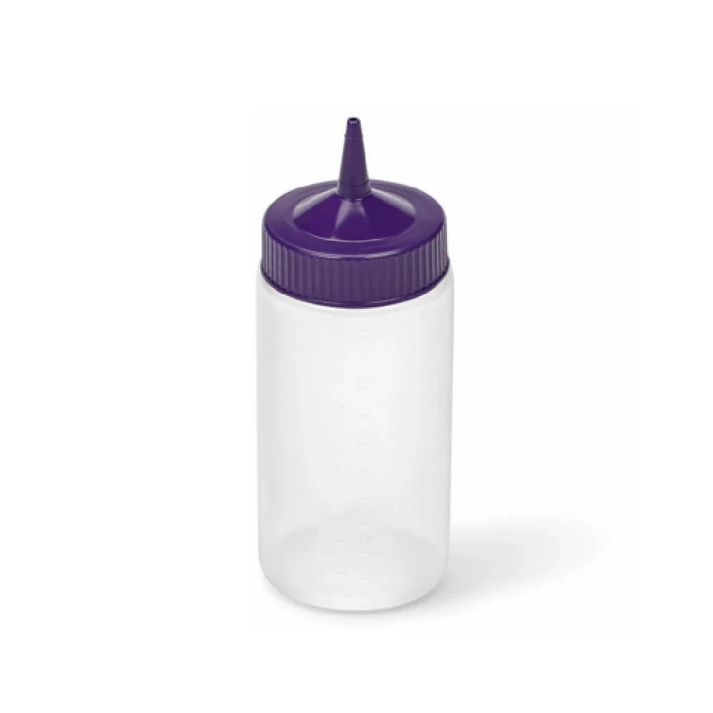 Vollrath 4916-1354 16 Oz Squeeze Bottle Clear Polyethylene with Purple Cap