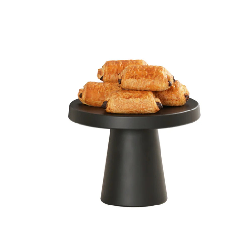 Cal-Mil 23755-107-13 10.25 Inch Diameter Pedestal Dishwasher-safe Melamine Black