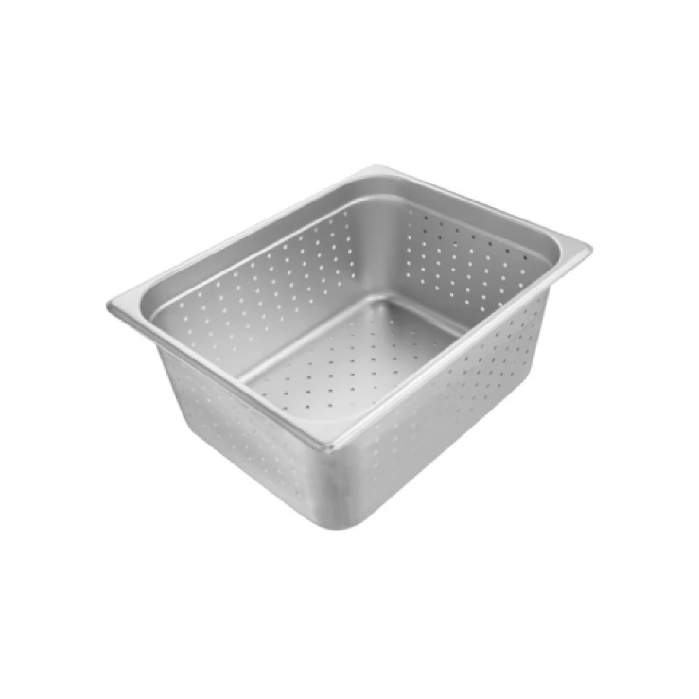 CAC China SSPH-25-6P 1/2 Size Perforated Steam Pan 25 Gauge Stainless Steel