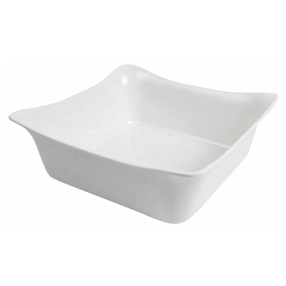 BauscherHepp T3324 2-5/8 Qt Deli Crock Square with Anti-slip Feet Melamine White BauscherHepp T3324 2-5/8 Qt Deli Crock Square with Anti-slip Feet Melamine White