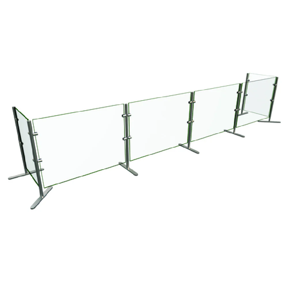Hatco EP6-132 132 Inch Portable Sneeze Guard Heat Tempered Glass Stainless Steel Hatco EP6-132 132 Inch Portable Sneeze Guard Heat Tempered Glass Stainless Steel