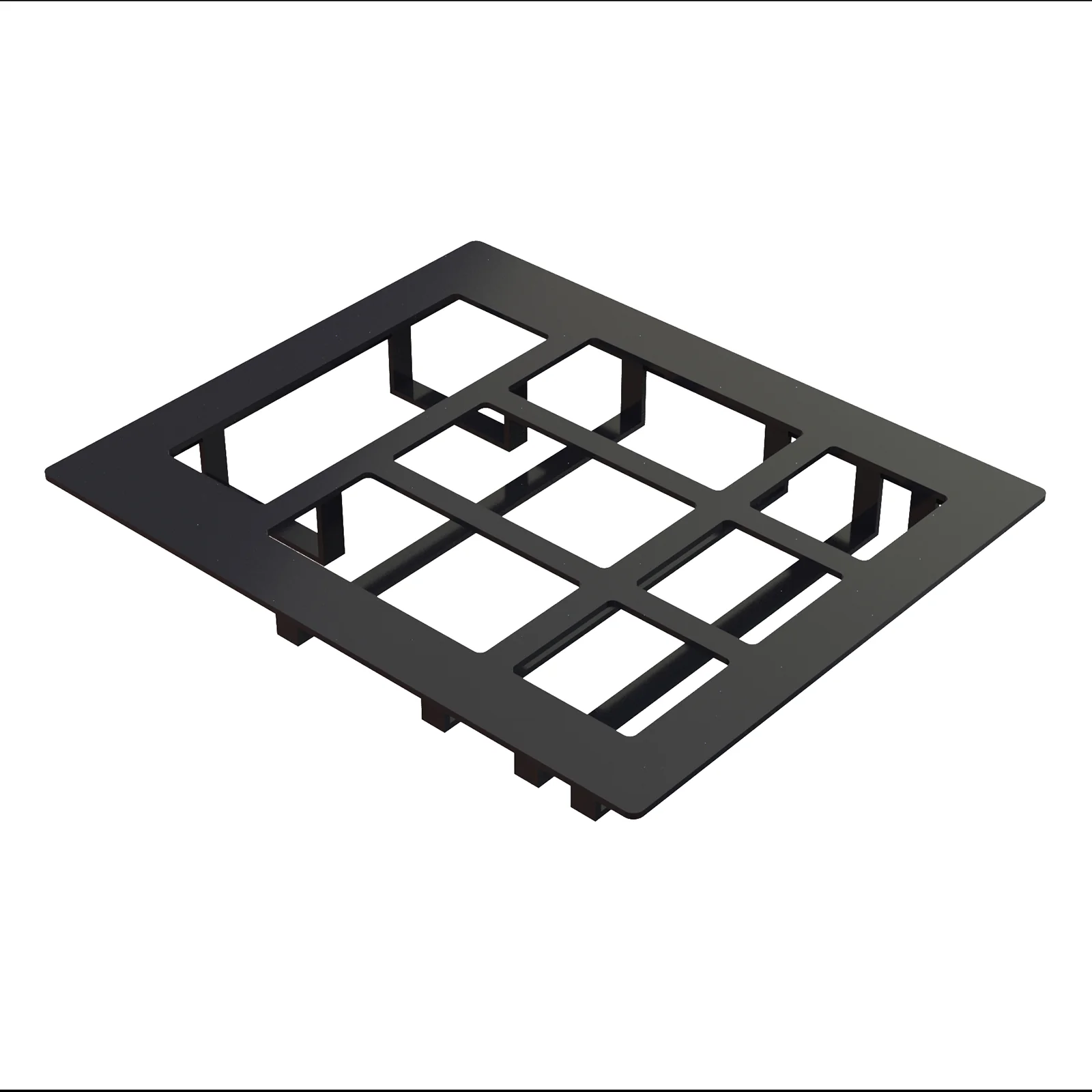 Tablecraft CW5078GY 21-1/4 Inch Cold Food Template Double Well Aluminum Gray Finish