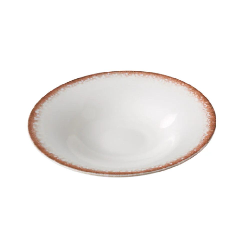 Yanco PR-412 30 Oz Porto Salad Plate 11 3/4 Inch Round China White and Brown Pack of 12 Yanco PR-412 30 Oz Porto Salad Plate 11 3/4 Inch Round China White and Brown Pack of 12