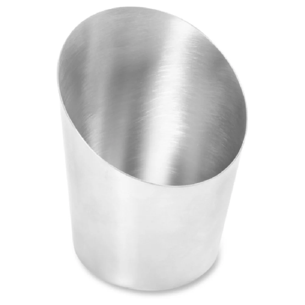 Vollrath 59756 9.5 Oz Mini French Fry Cup Angled Stainless Steel